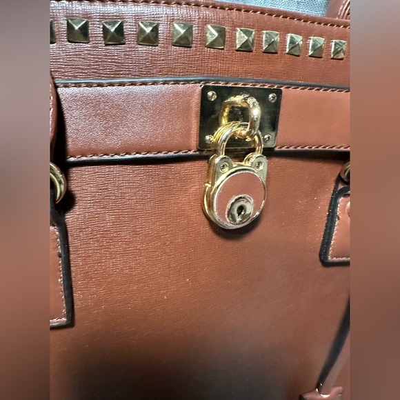 RICH BROWN TOTE BAG~ RUBY BLUE COUTURE - Picture 5 of 8